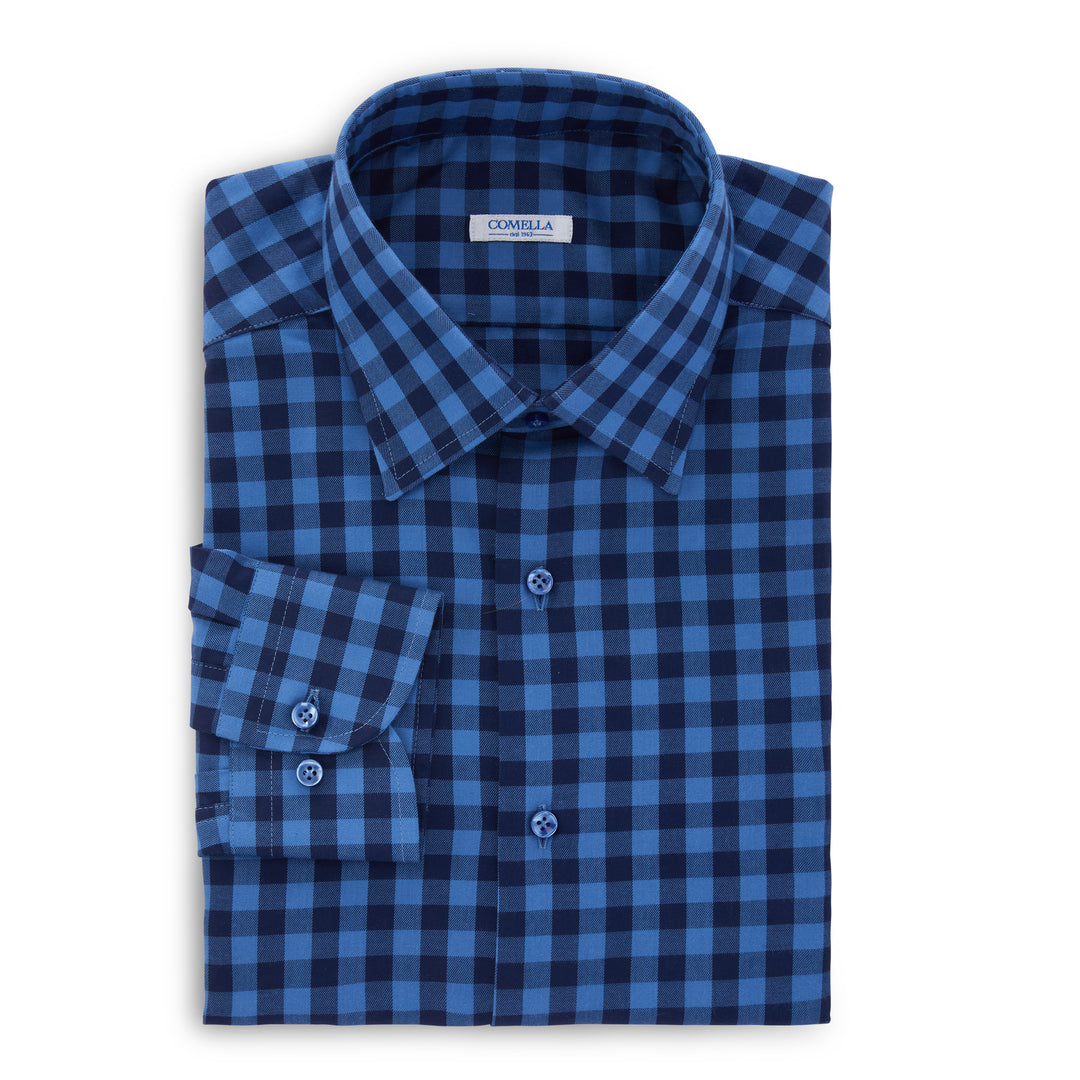 "The Grizzly" Blue Check Slim Fit