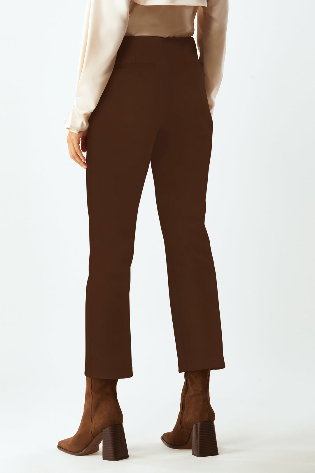 Prince Cropped Flare Pant - Chocolate