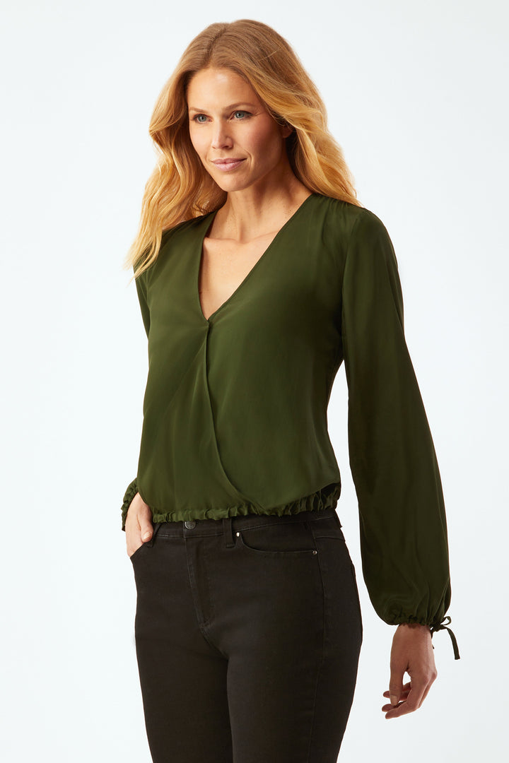 Lawrence Slouchy Crossover Top - Kombu