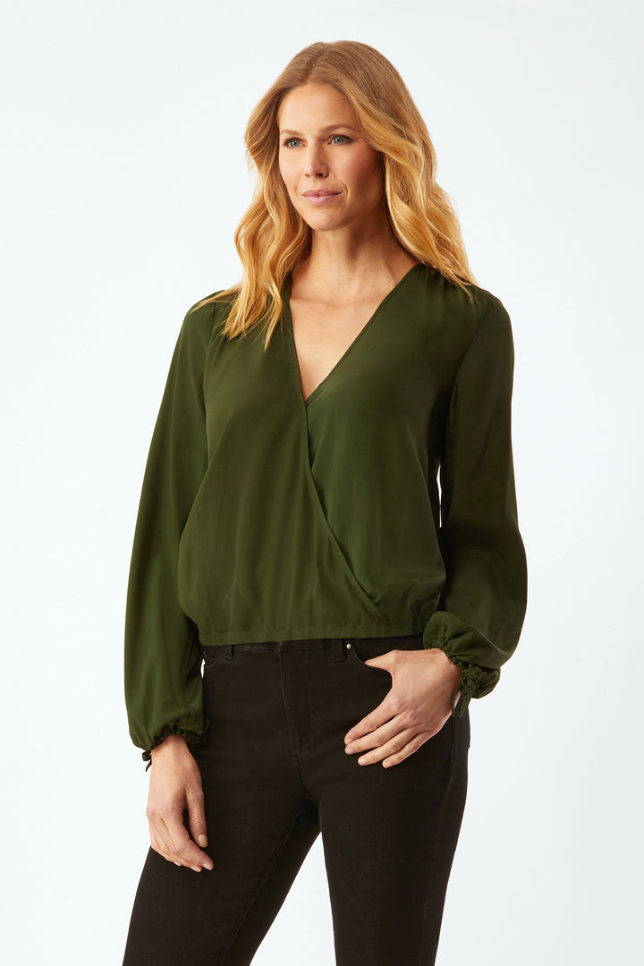 Lawrence Slouchy Crossover Top - Kombu