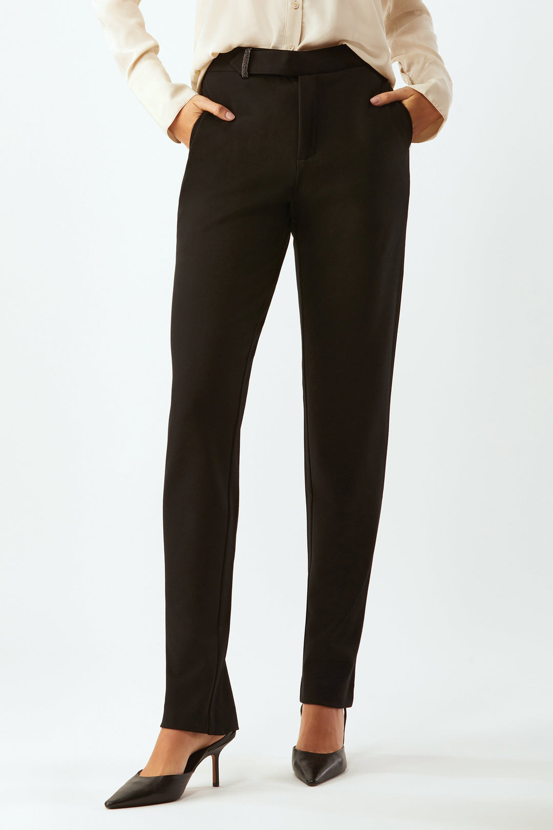 New Murray Trouser With Tab And Chain - Black
