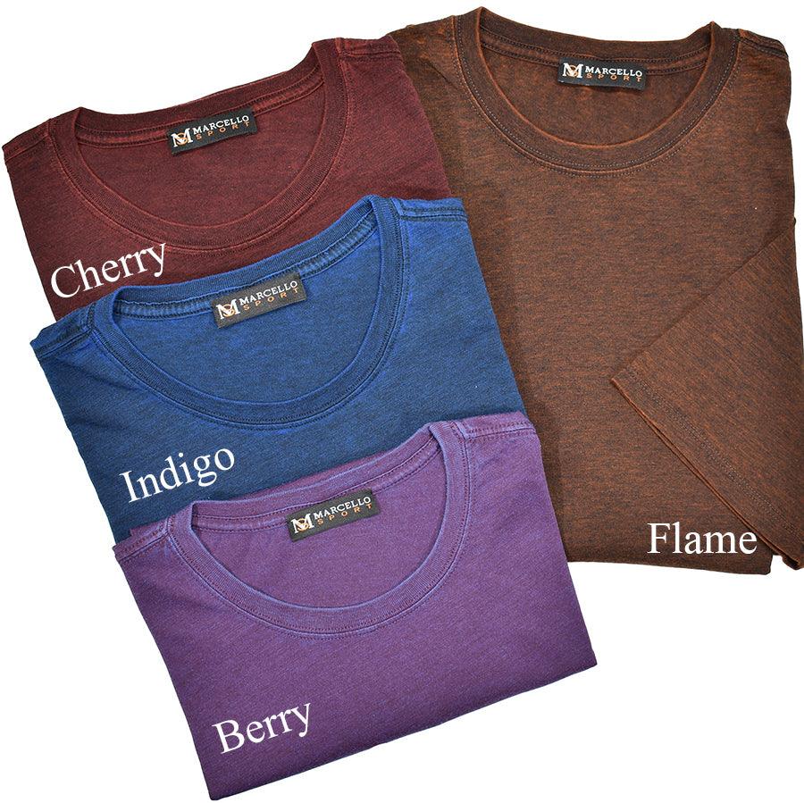 You will not believe how soft and comfortable this tee is! The reactive dyeing and finishing technique give the edges a slightly worn look for an updated, contemporary statement. Modern fit, we suggest ordering one size larger if you are between sizes or prefer a loose fit, by Marcello Sport.
