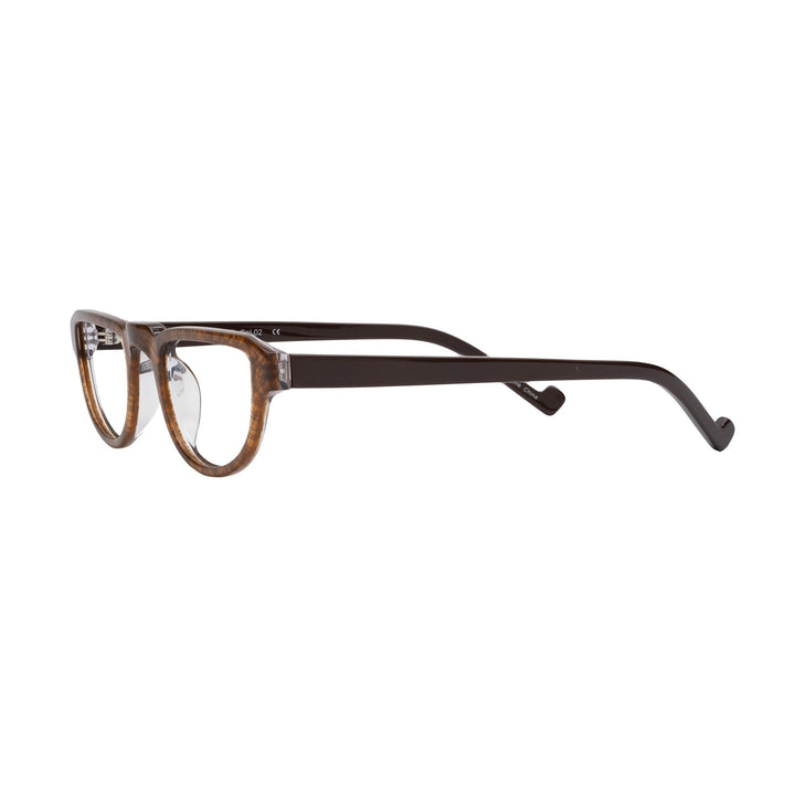 half frame reading glasses modern butterscotch brown