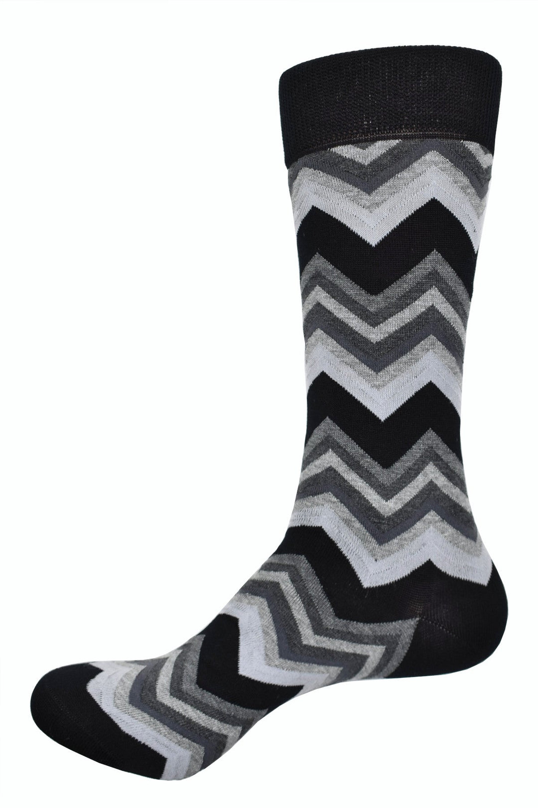 Cool graph pattern with life to add to your sock collection and enhance your look.  Soft mercerized cotton. Mid calf height. Fits size 9-13