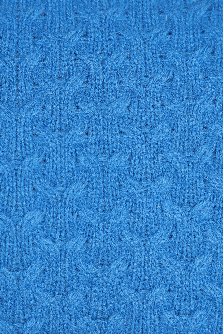 Royal Blue Cable Knit Turtle Neck - 7 Downie St.®