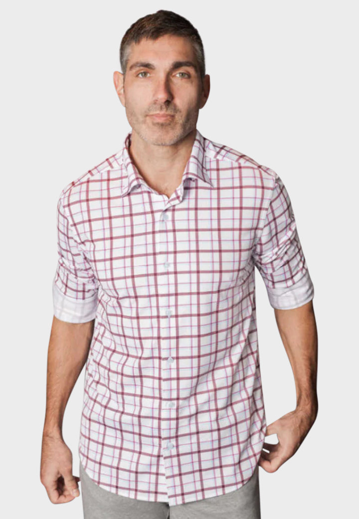 Carnaby Plaid Long Sleeve Tech Shirt