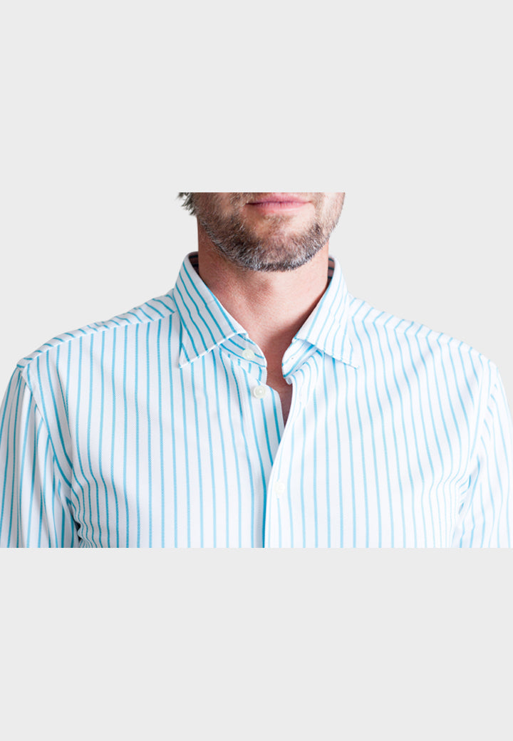 Corsica Stripe Long Sleeve Tech Shirt